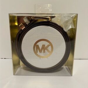 Michael Kors Two Tone Gold Monogram Belt Women’s Size L/XL Gold Plated Hardware
